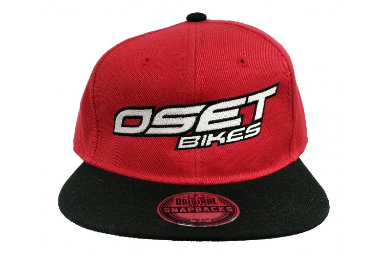 Snapback OSET cap, red & black